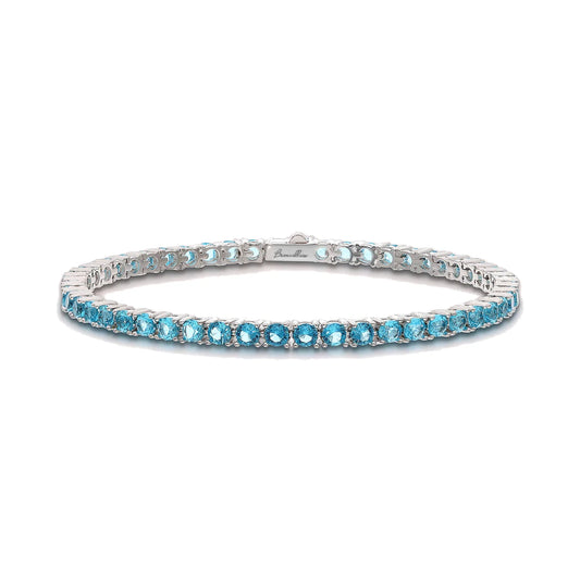 Bracciale Tennis con Cubic Zirconia Tonde Blu