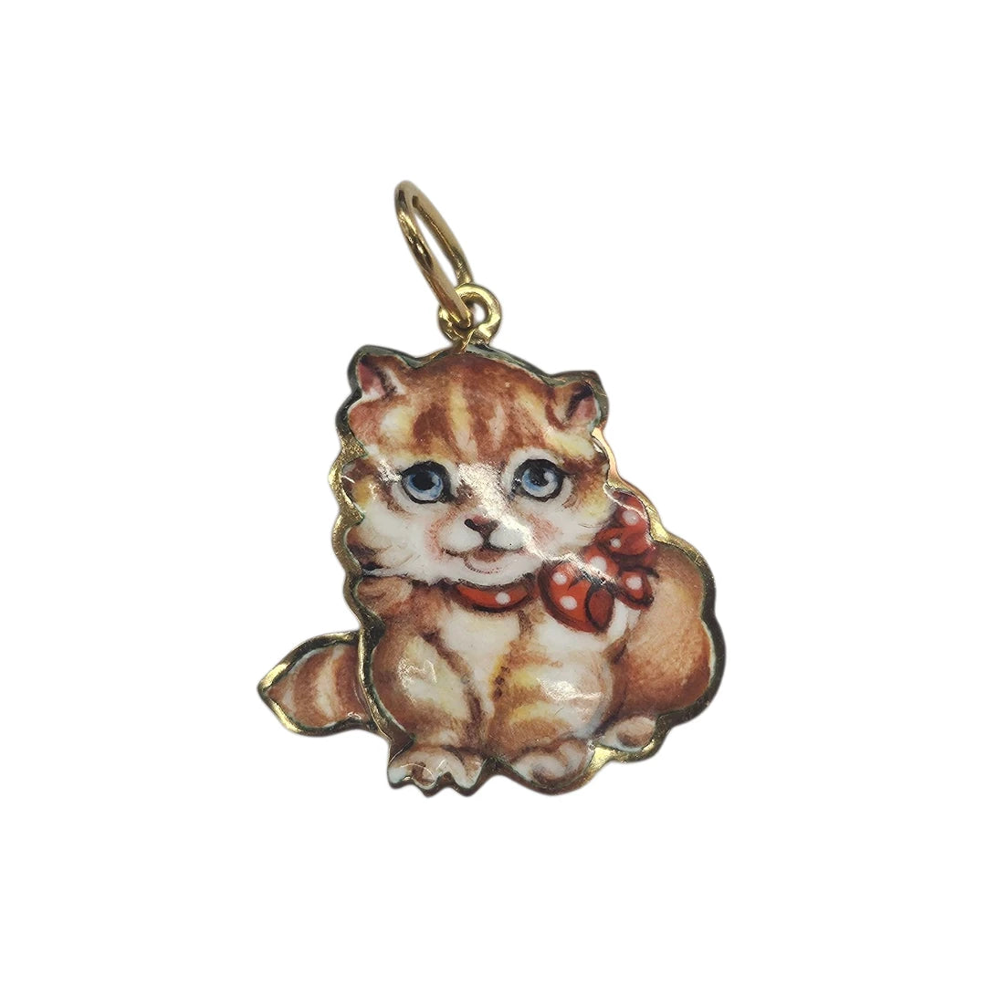 Charm Gatto con Fiocco