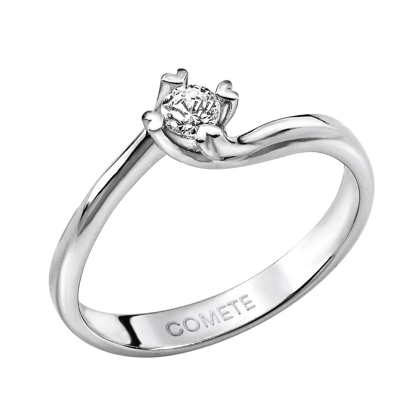 Anello solitario cuori