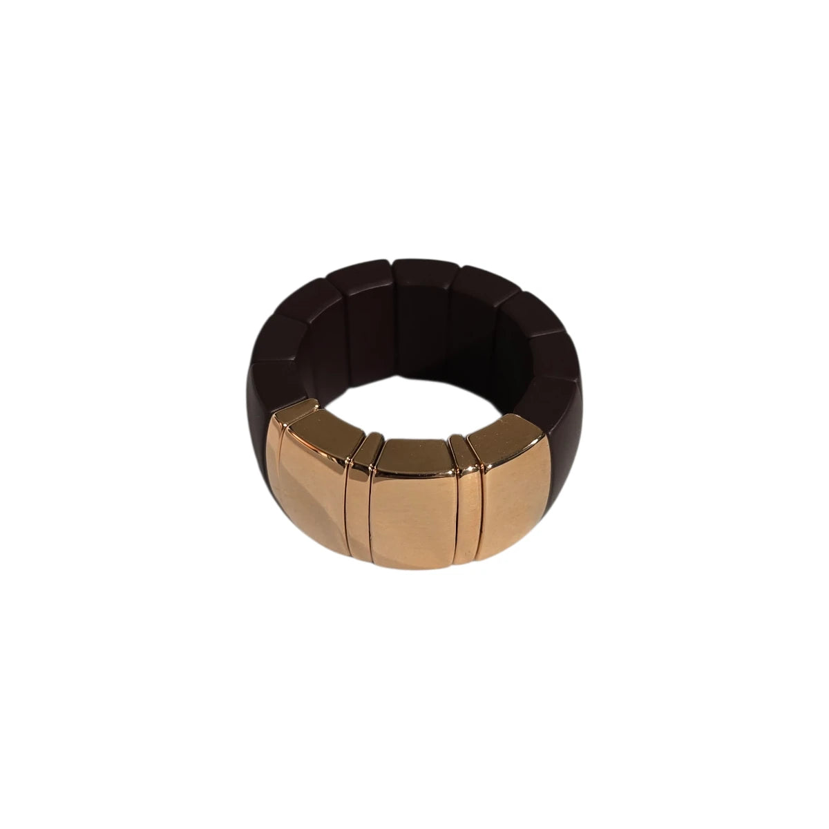 Anello Domino Oro Rosa e Marrone