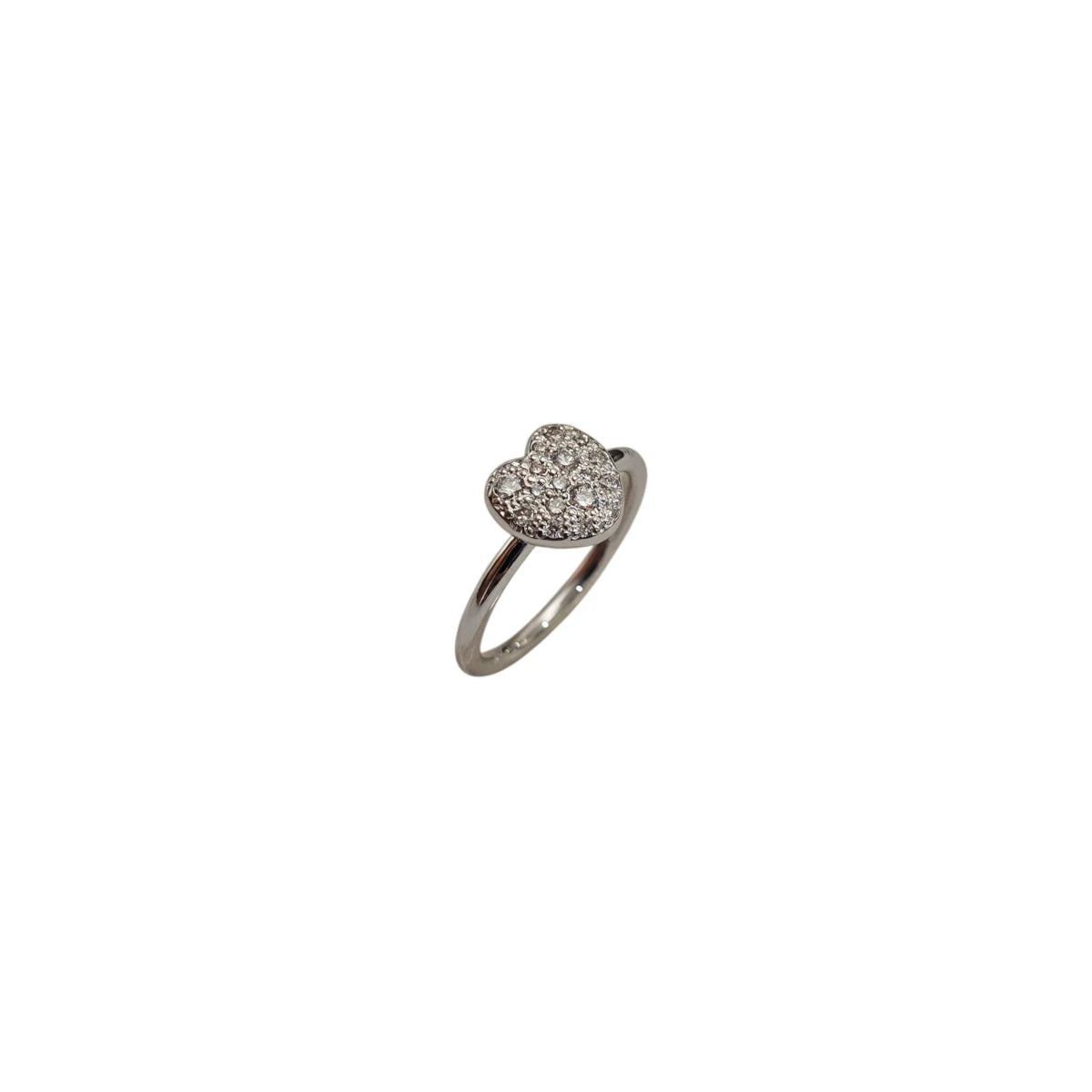Anello DoDo Cuore Oro Bianco e Diamanti Bianchi