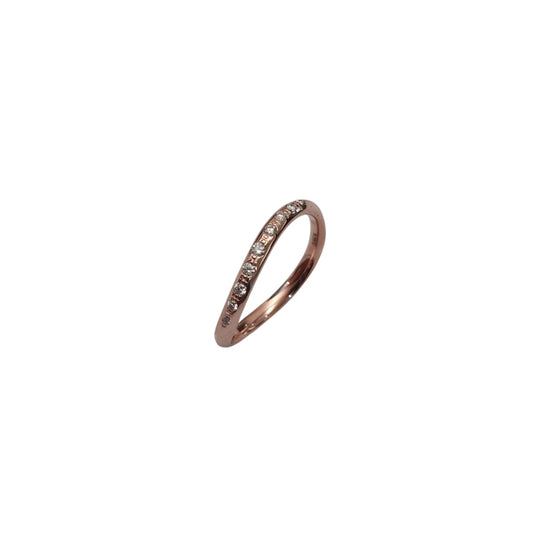 Anello DoDo Wave Essential Oro Rosa e Diamanti