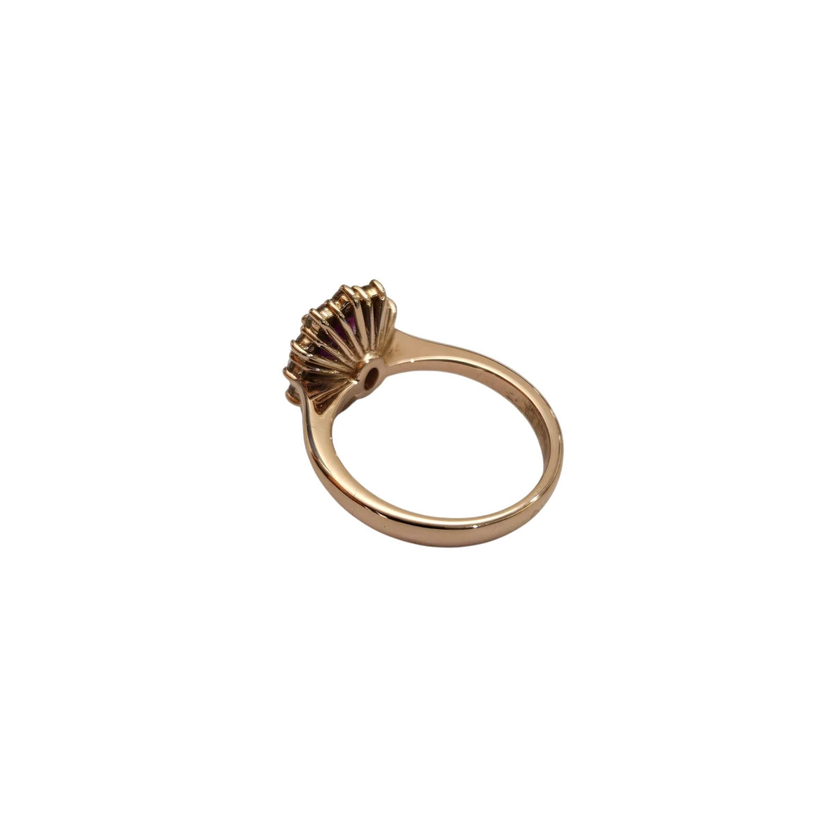 Pink Sapphire Ring with Halo