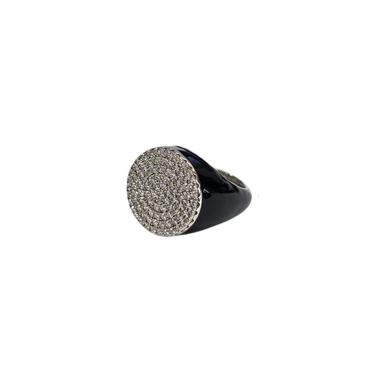 Anello Da Mignolo Smalto Nero