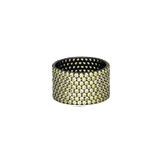 Anello Fascia Alta Nera e Gialla
