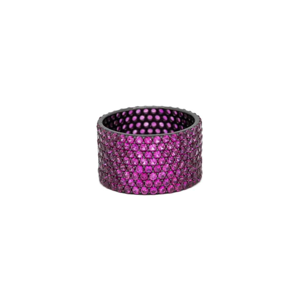 Anello Fascia Alta Nera e Rossa
