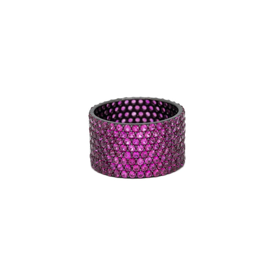 Anello Fascia Alta Nera e Rossa