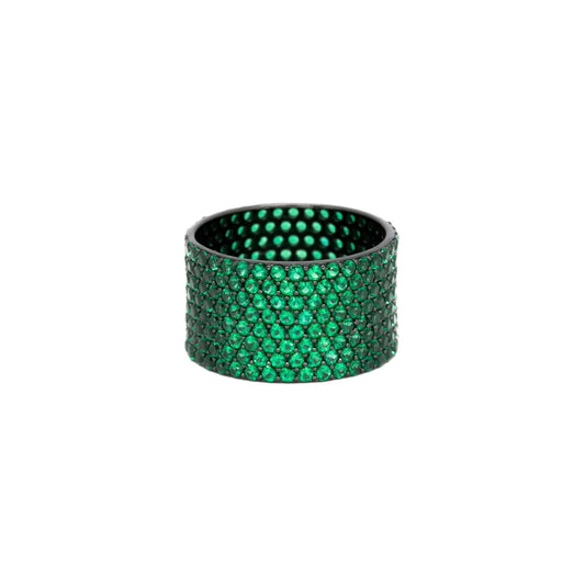 Anello Fascia Alta Nera e Verde