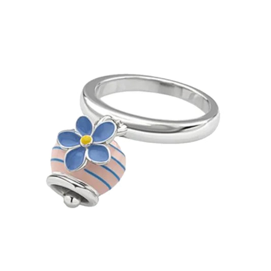 Anello campanella non ti scordar di me rosa