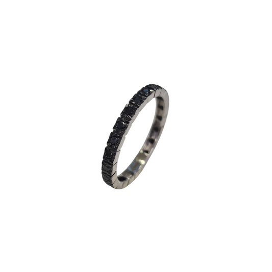 Anello Recarlo Facecube Tutto Giro Nero