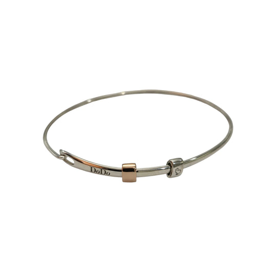 Bangle  DoDo in Argento con Stopper Oro Rosa