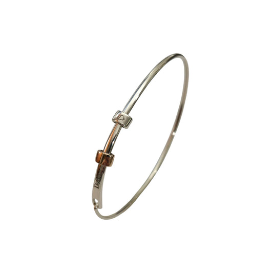 Bangle  DoDo in Argento con Stopper Oro Rosa