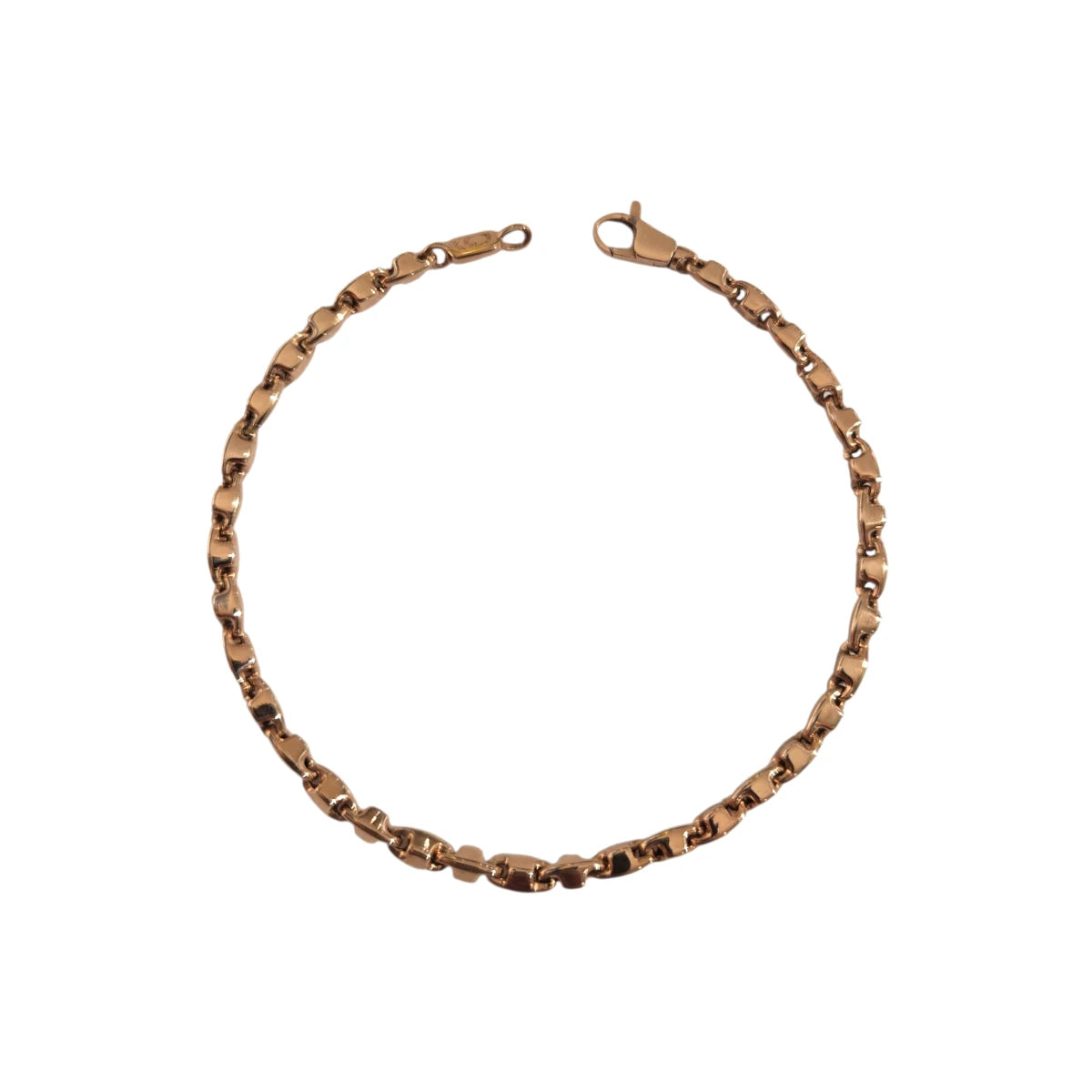 bracciale chiemento accenti oro rosa 18kt peso 4,10 grammi