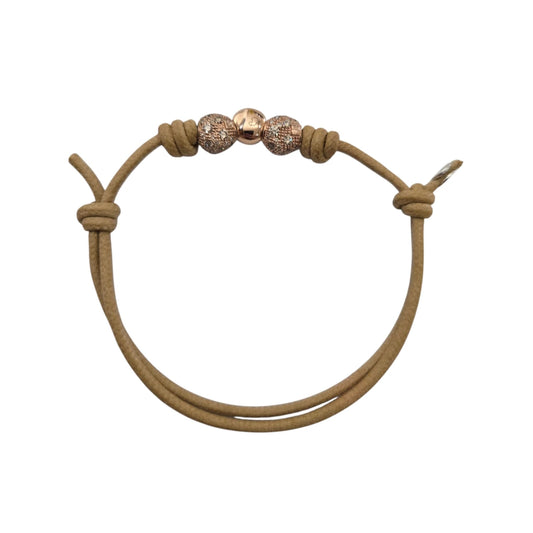 Bracciale Cordino DoDo 2 pepite diamanti brown e pepita SP