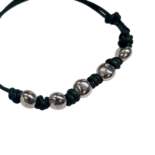 Bracciale Cordino DoDo 5 Pepite Argento Sp
