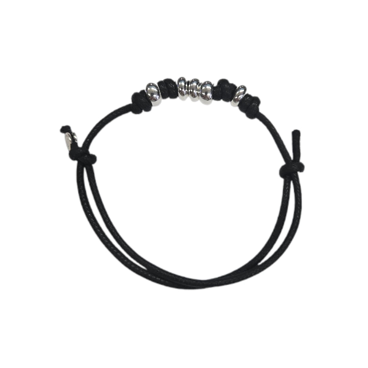 Bracciale Cordino DoDo 5 rondelle bold argento