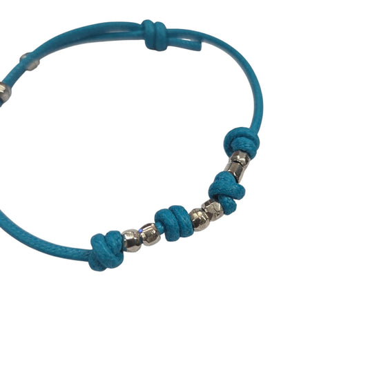 Bracciale Cordino Azzurro DoDo 8 Granelli Jais