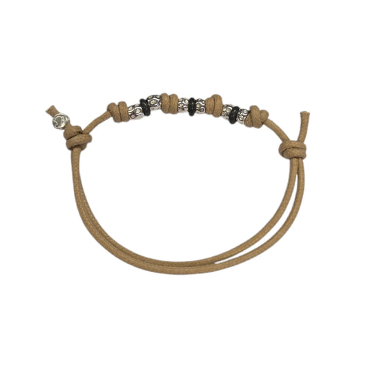 Bracciale Cordino DoDo 3 Rondelle Titanio e Granelli