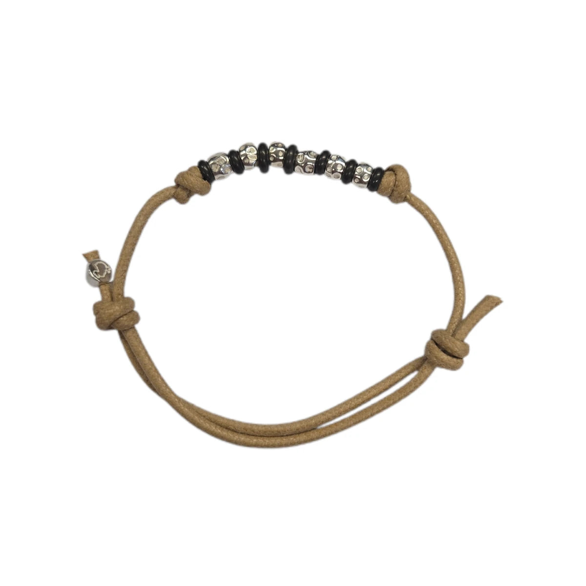 Bracciale Cordino DoDo Rondelle Titanio e Granelli