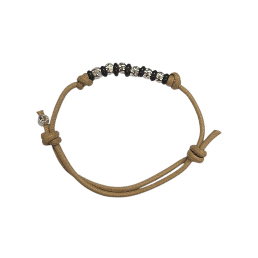 Bracciale Cordino DoDo Rondelle Titanio e Granelli