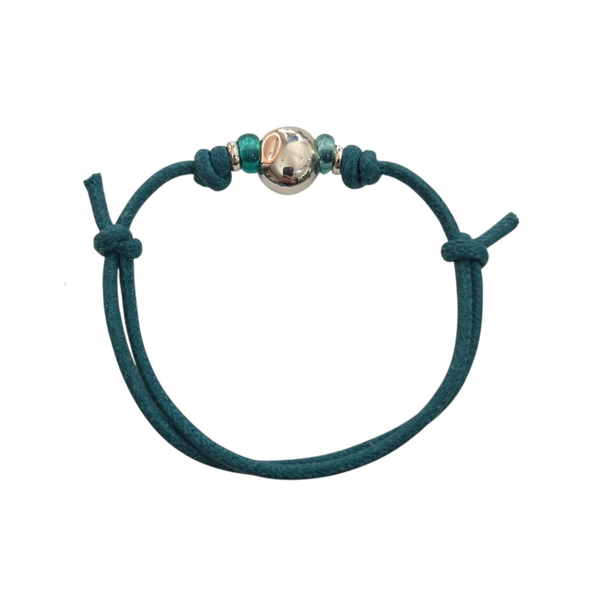 Bracciale DoDo Cordino Pepita e Rondelle Azzurre