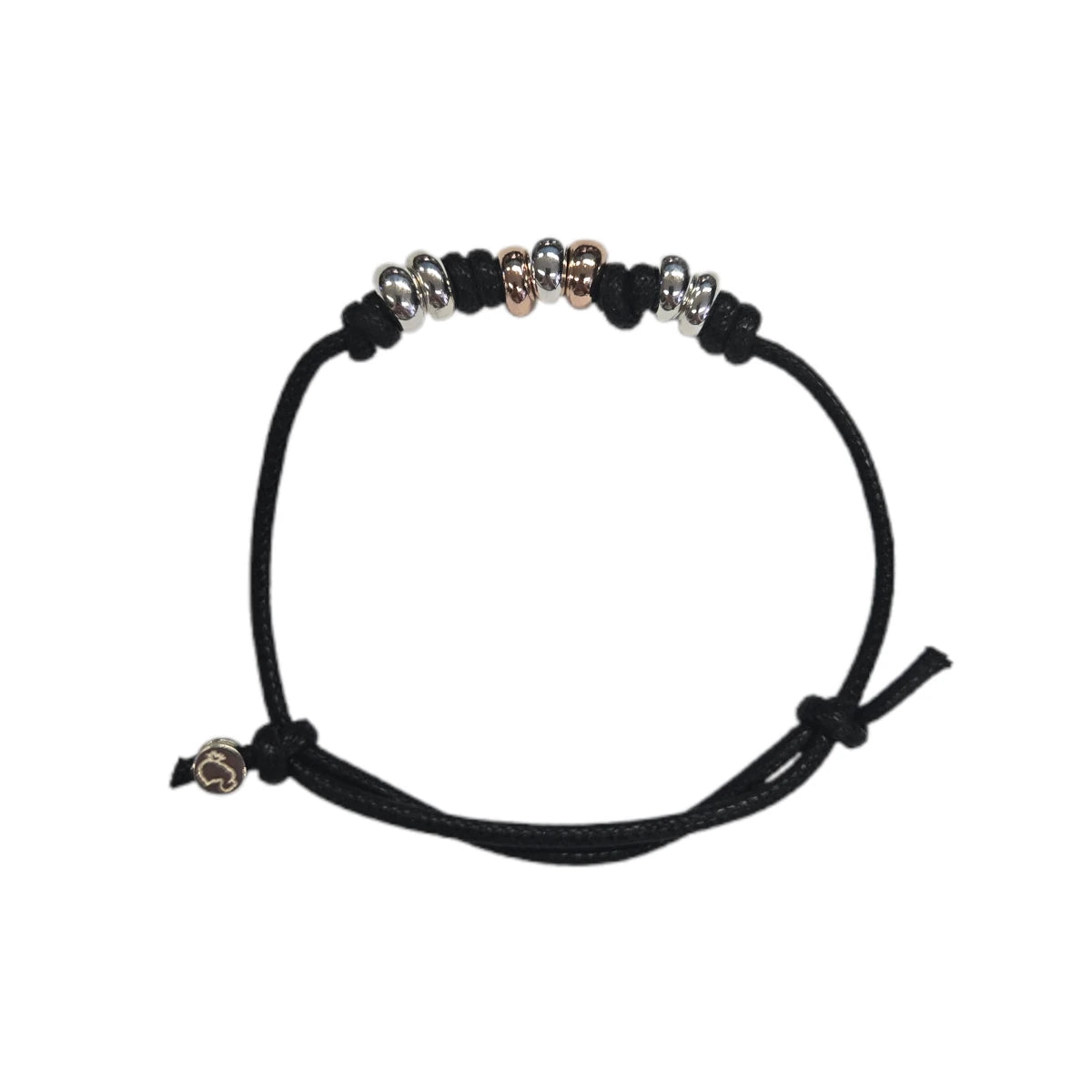 Bracciale Cordino DoDo rondelle bold argento e dorate