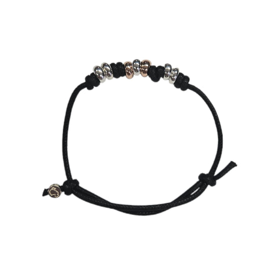Bracciale Cordino DoDo rondelle bold argento e dorate