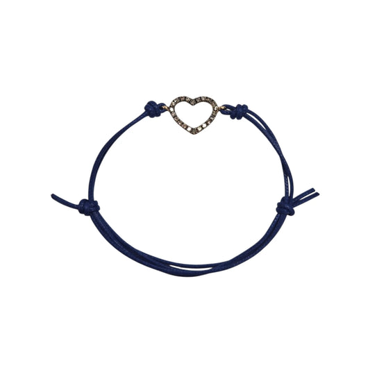 Bracciale Marco Gerbella Cordino con Cuore Diamanti Brown