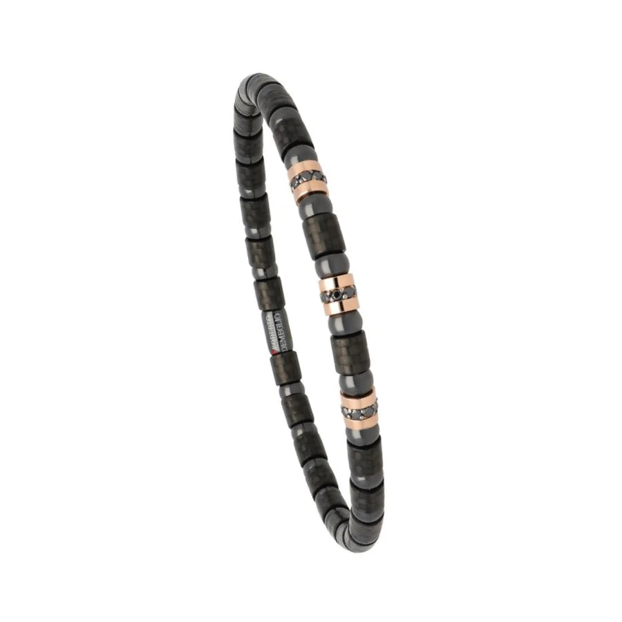 Bracciale Carbonio tre barrette