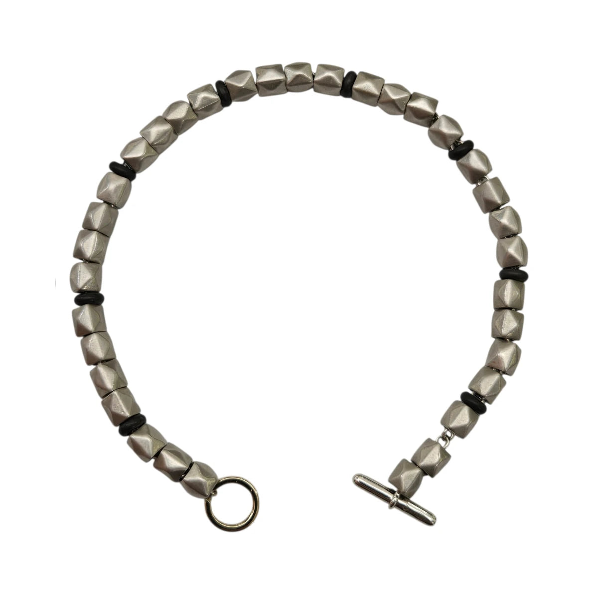 Bracciale DoDo Borchie in Argento e Rondelle Titanio