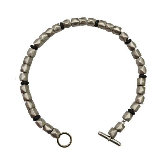 Bracciale DoDo Borchie in Argento e Rondelle Titanio