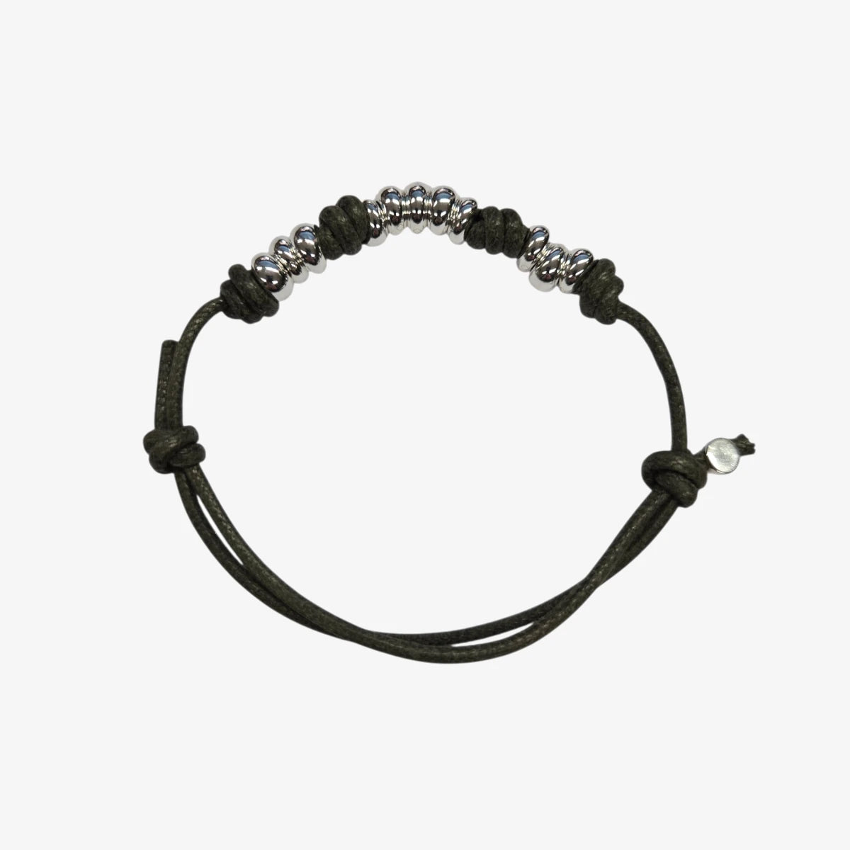 Bracciale Cordino Spesso 11 Rondelle Bold