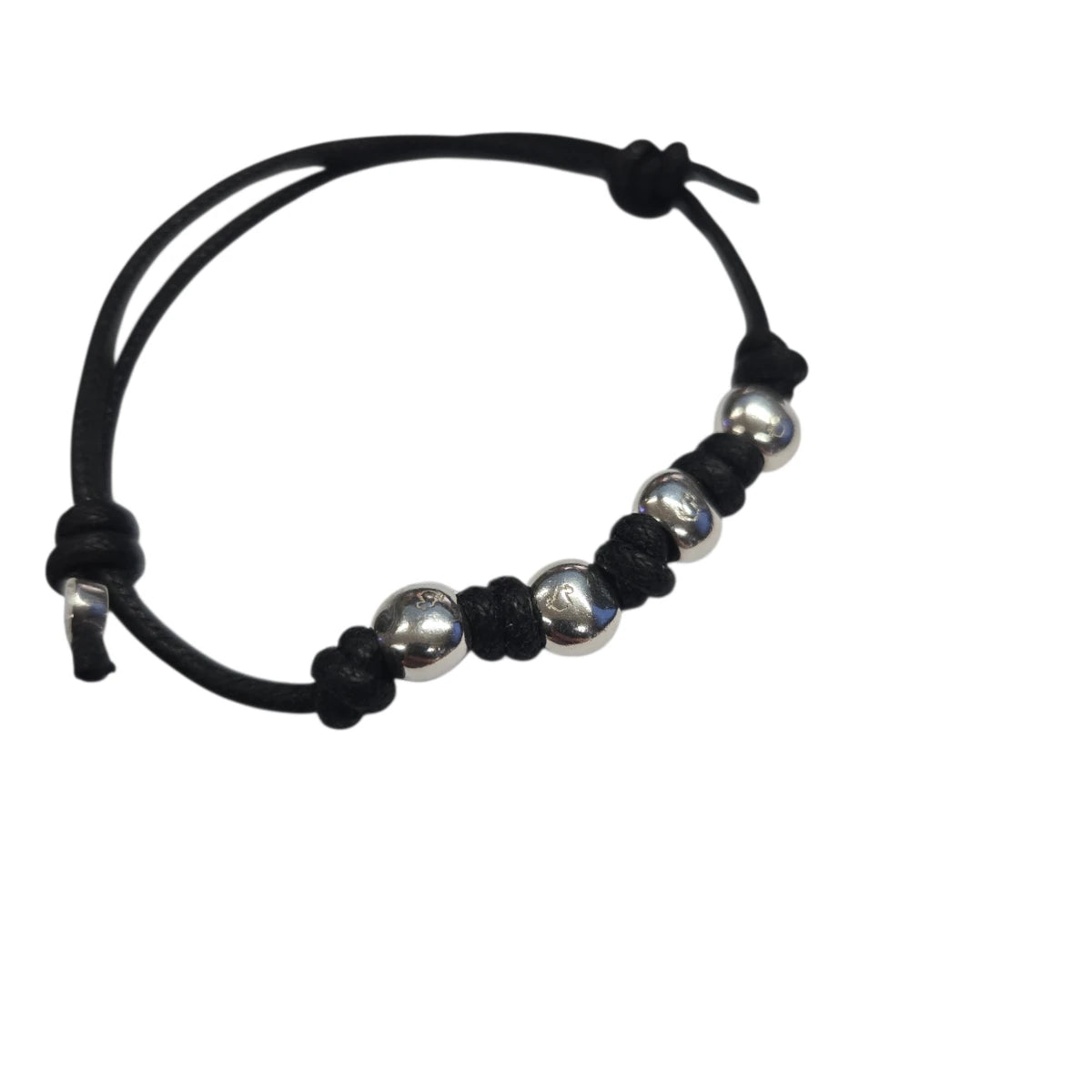 Bracciale Cordino DoDo 4 Pepite Nero