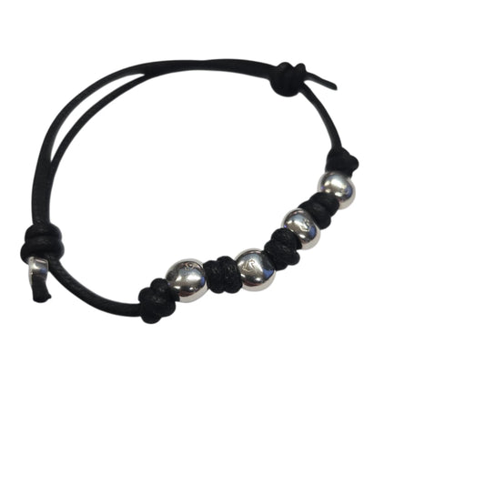 Bracciale Cordino DoDo 4 Pepite Nero