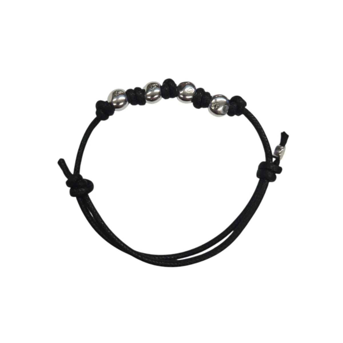 Bracciale Cordino DoDo 4 Pepite Nero