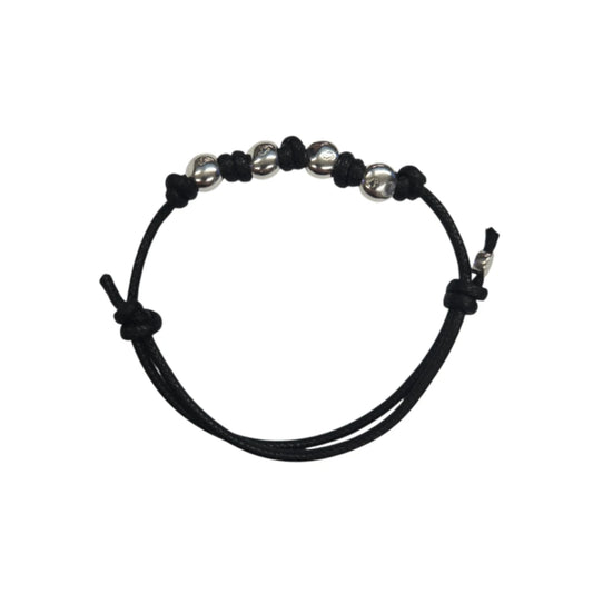 Bracciale Cordino DoDo 4 Pepite Nero