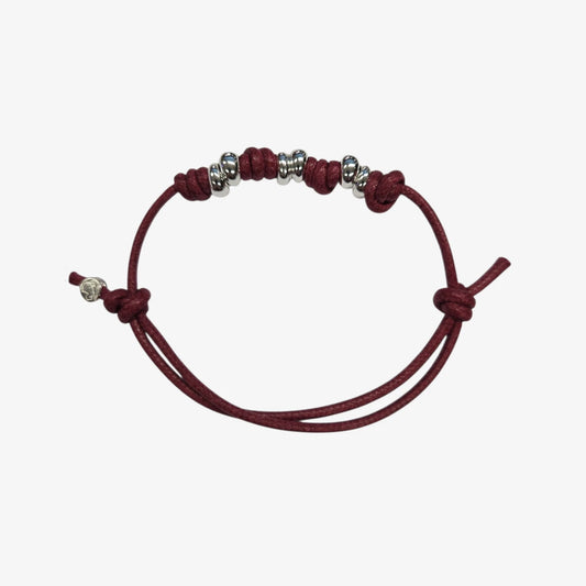 Bracciale Cordino Spesso 6 Rondelle Bold