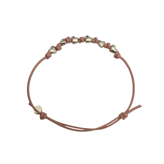 Bracciale Cordino DoDo 6 cuoricini