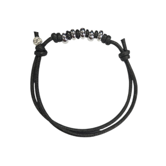 Bracciale Cordino DoDo rondelle bold argento e titanio