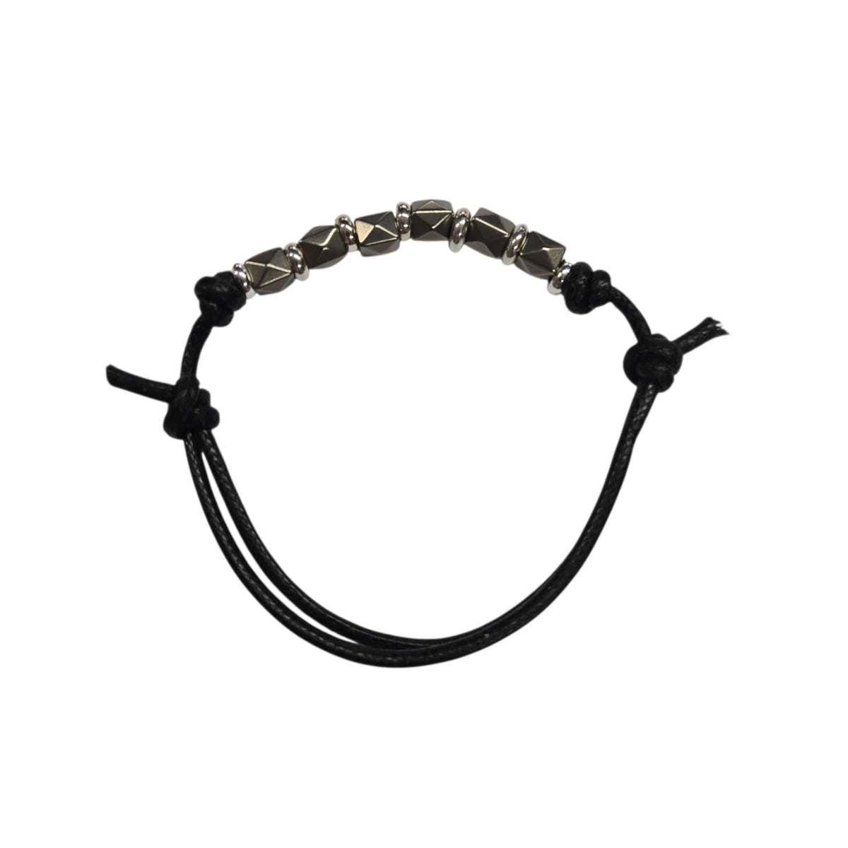 Bracciale Cordino DoDo Borchie Titanio e Rondelle