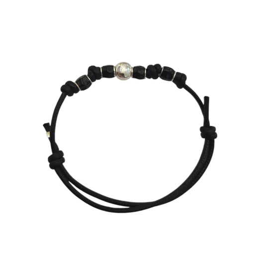 Bracciale Cordino DoDo Granelli Neri e Pepita