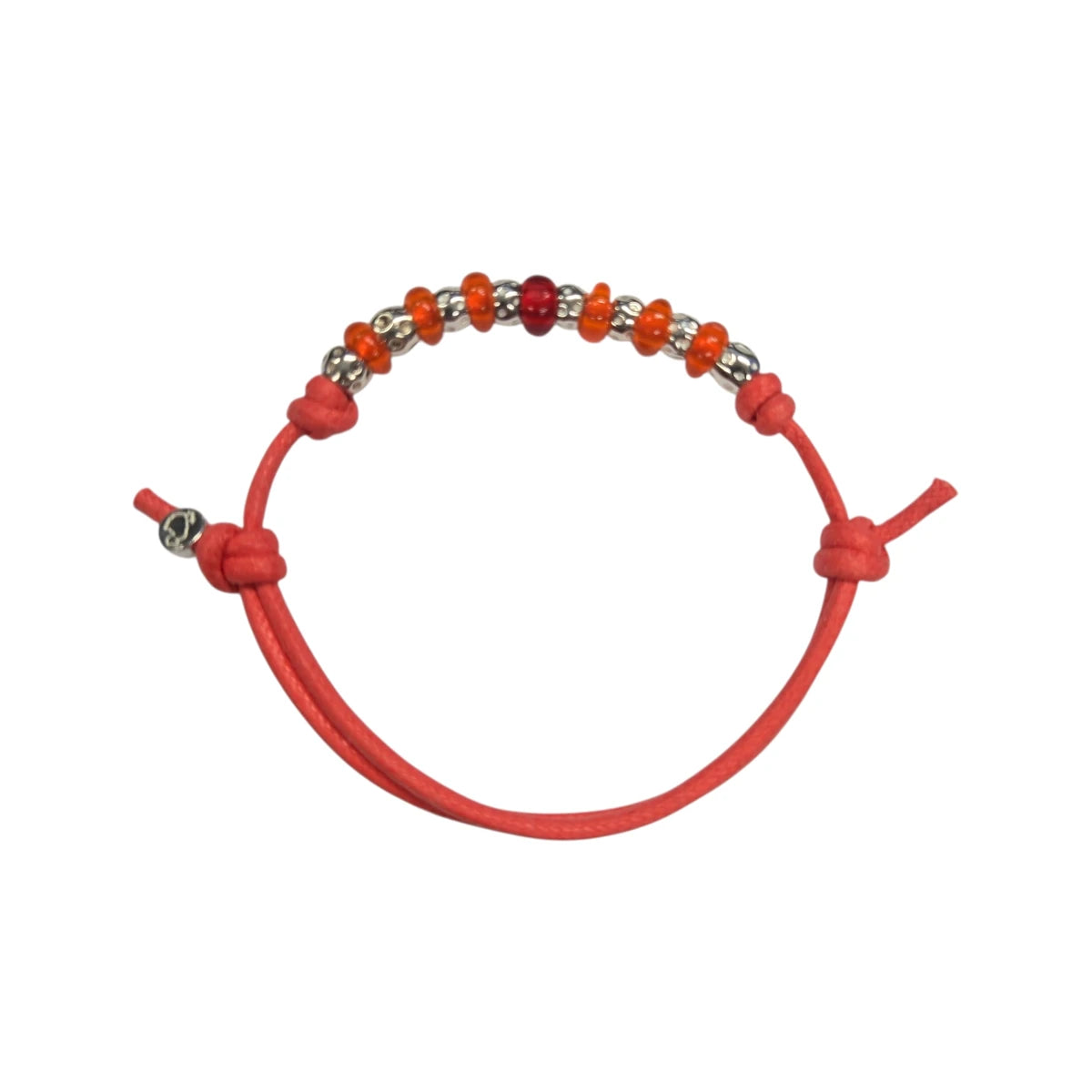 Bracciale Cordino DoDo Granelli e Rondelle Arancioni