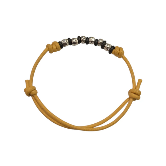 Bracciale Cordino DoDo Granelli e Rondelle TItanio