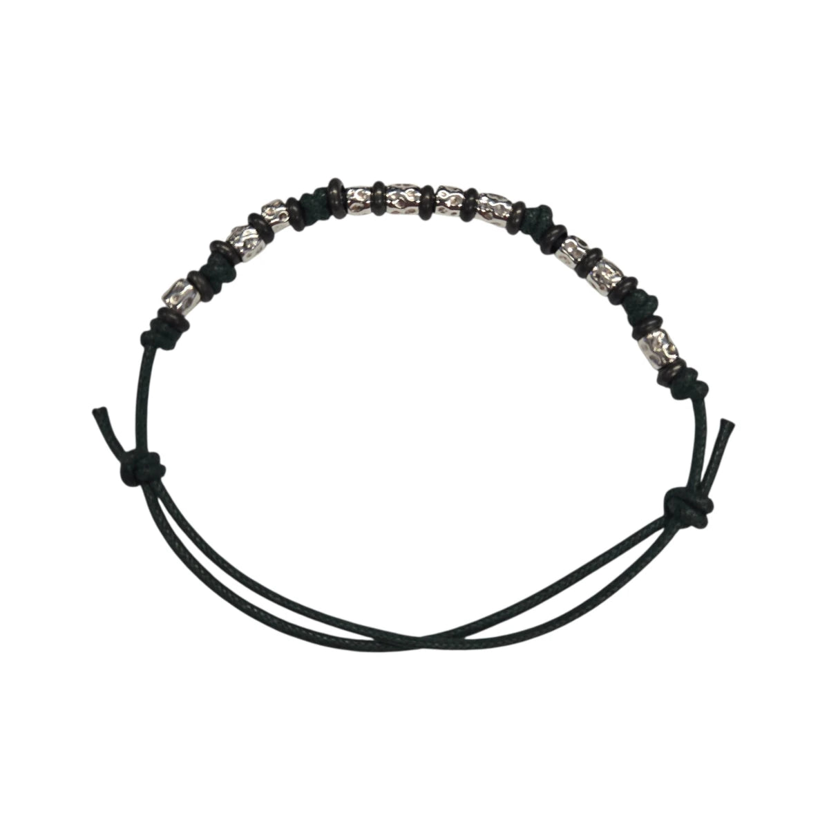 Bracciale Cordino DoDo granelli e rondelle titanio
