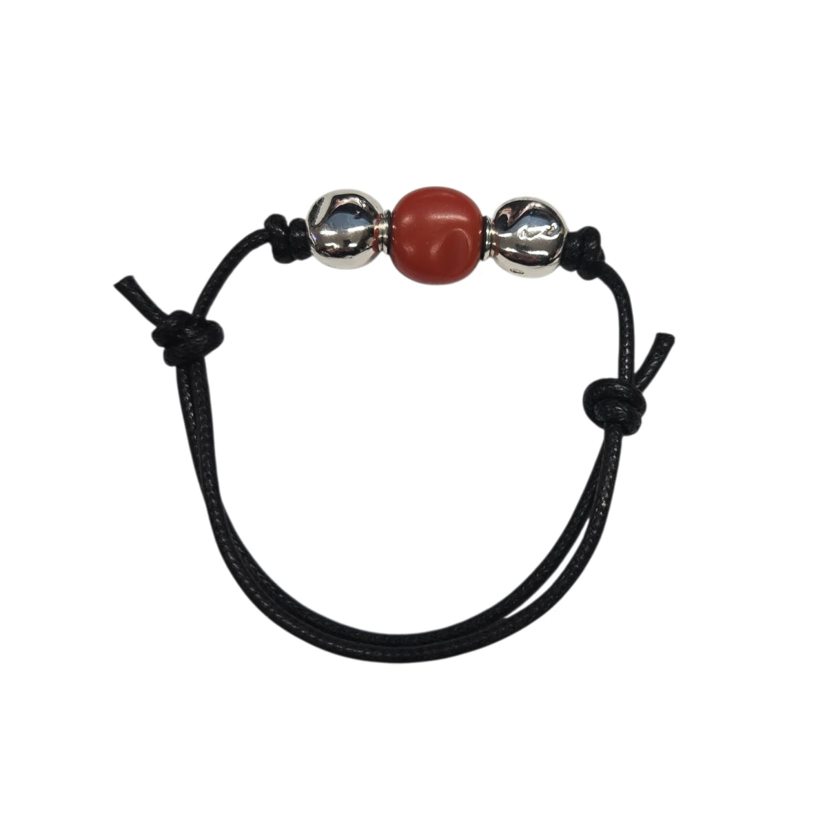 Bracciale DoDo Cordino 2 Pepite e Pepita Rossa