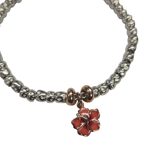 Bracciale DoDo Granelli e Rondelle e Fiore di Ibisco