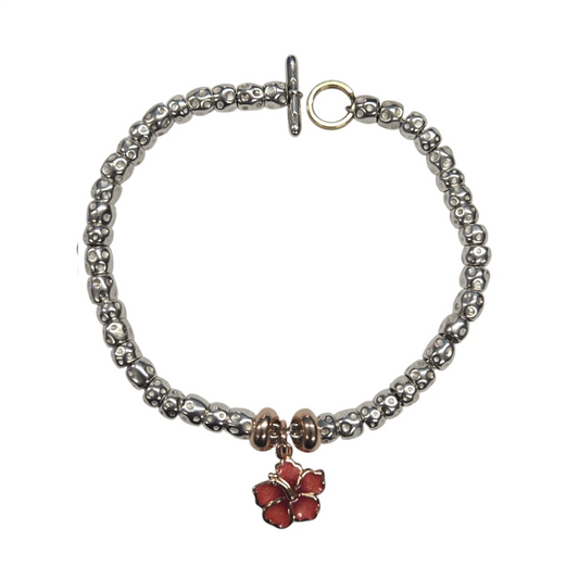 Bracciale DoDo Granelli e Rondelle e Fiore di Ibisco