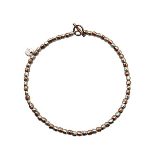 Bracciale DoDo Mini Granelli Oro Rosa e Argento