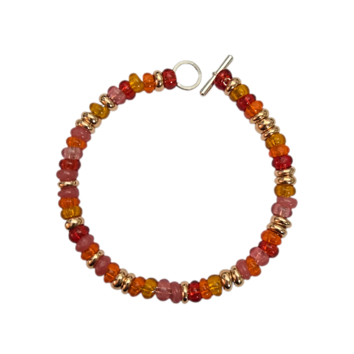Bracciale DoDo Rondelle Argento dorato e Pet