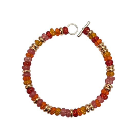 Bracciale DoDo Rondelle Argento dorato e Pet